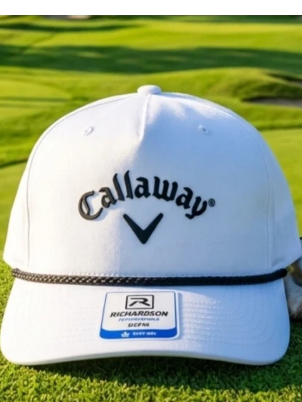 Richardson Callaway Rope Hat White/Black Adjustable